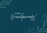 Happy Grandparents' Day Floral Postcard