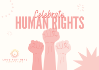 Celebrate Human rights Postcard