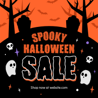 Spooky Ghost Sale Instagram Post Design