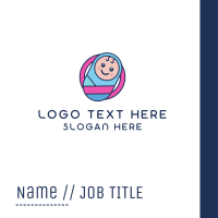 Baby Swaddle Circle Business Card Image Preview