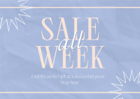 Minimalist Week Discounts Postcard