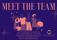 Modern Corporate Get to know Team Postcard