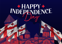 Happy Independence Day Georgia! Postcard Design