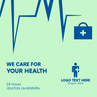 We Care for Your Health Instagram Post Design