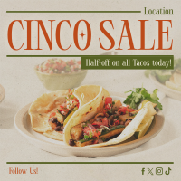 Cinco De Mayo Food Promo Linkedin Post Design