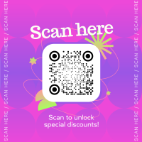 Quirky QR Discount Linkedin Post Design