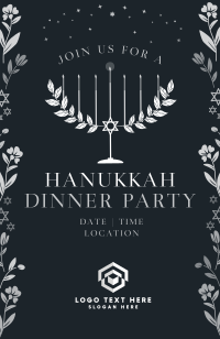 Happy Menorah  Invitation Design