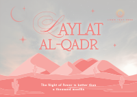 Laylat al-Qadr Desert Postcard