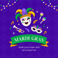 Mardi Gras Celebration Instagram Post