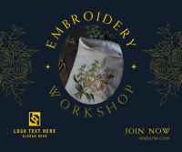 Embroidery Workshop Facebook Post