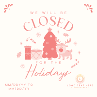 Closed for the Holidays Linkedin Post Design