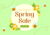 Spring Bee Sale Postcard