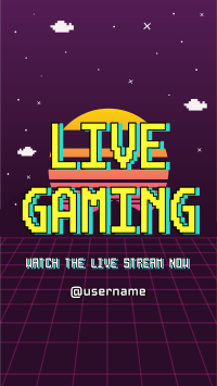 Retro Live Gaming Instagram Story