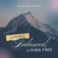 Living Balanced & Free Instagram Post