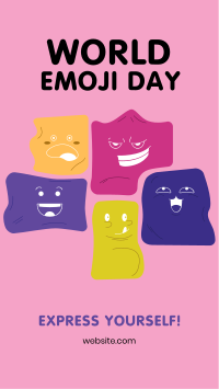 Irregular Shapes Emoji Instagram Story