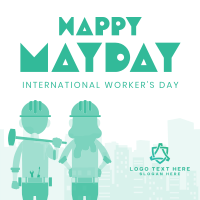 May Day Workers Event Linkedin Post Design