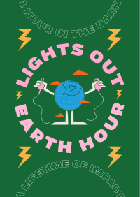 Earth Hour Lights Out Poster