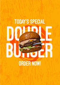 Double Burger Poster