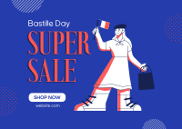 Super Bastille Day Sale Postcard