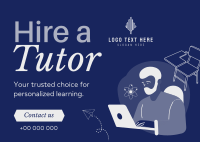 Tutor for Hire Postcard