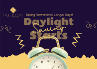 Start Daylight Saving Postcard