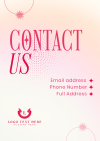 Dainty & Elegant Contact Us Flyer