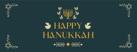 Hanukkah Menorah Ornament Facebook Cover