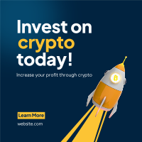 Crypto to the Moon Linkedin Post Design