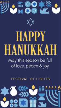 Happy Hanukkah Pattern Instagram Story Design