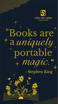 Book Magic Quote Facebook Story