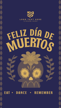 Dia de los Muertos Greeting Facebook Story