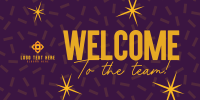 Festive Welcome Greeting Twitter Post Design