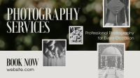 Sophisticated Photography Services Facebook Event Cover Design