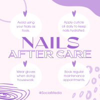 Nails Aftercare Tips Instagram Post Design