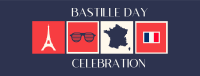 Tiled Bastille Day Facebook Cover