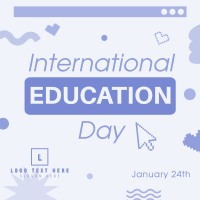 Playful Cute Education Day Instagram Post Design