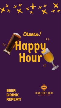 Sparkling Happy Hour Facebook Story