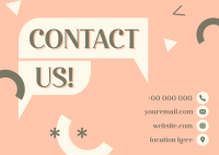 Business Contact Details Postcard