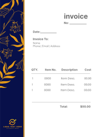 Fresh Flora Invoice