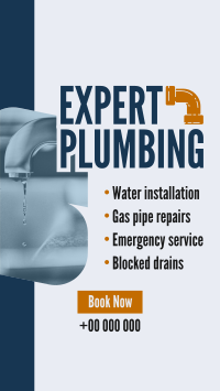 Minimalist Expert Plumbing Instagram Reel Image Preview