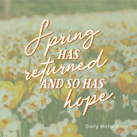 Spring Hope Quote Instagram Post