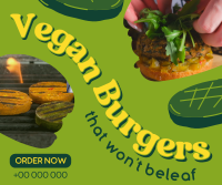 Vegan Burgers Facebook Post