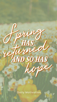 Spring Hope Quote Facebook Story