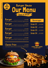 Burger House Menu Image Preview