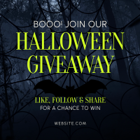 Haunted Night Giveaway Instagram Post Design