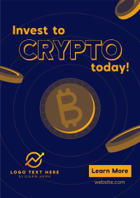 Retro Crypto Invest Poster