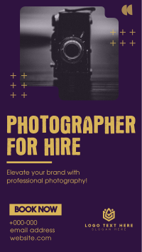 Photographer for Hire Instagram Story