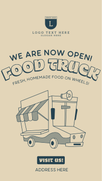 Retro Food Truck Festival YouTube Short Design