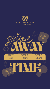 Simple Giveaway Steps Instagram Reel Design