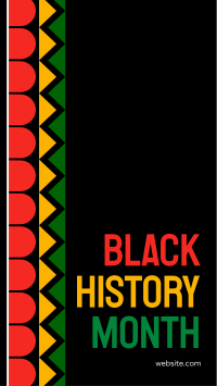 Black History Pattern Facebook Story